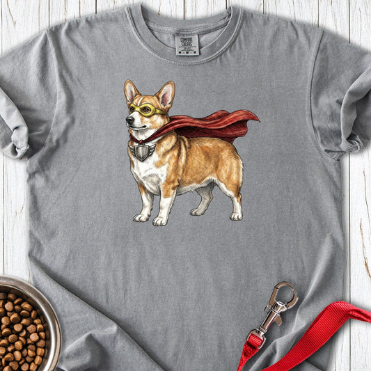 Corgi Superhero Premium Tee Grey