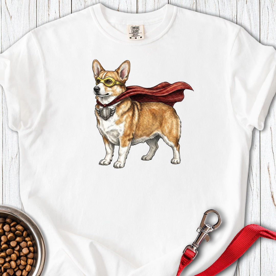 Corgi Superhero Premium Tee White