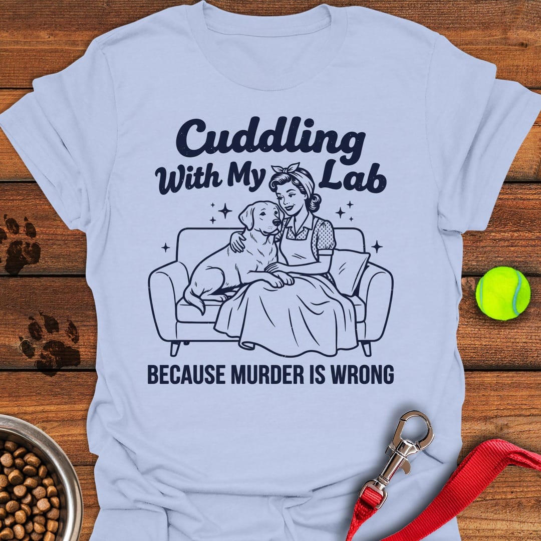 Cuddling With My Lab Light Blue