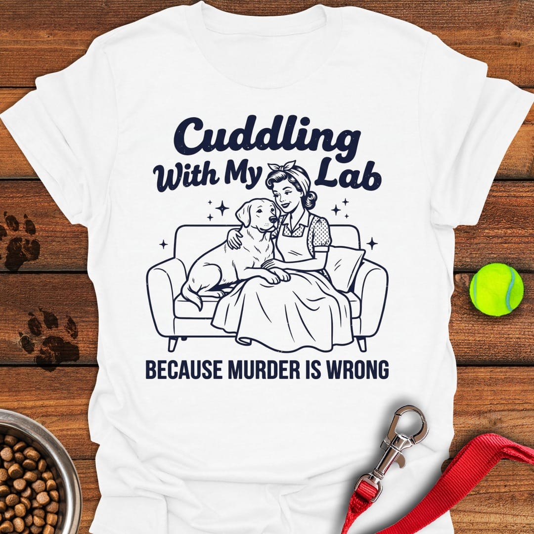 Cuddling With My Lab White