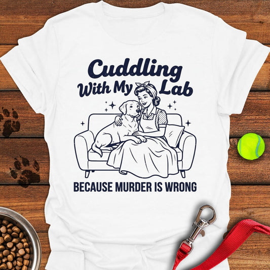 Cuddling With My Lab White