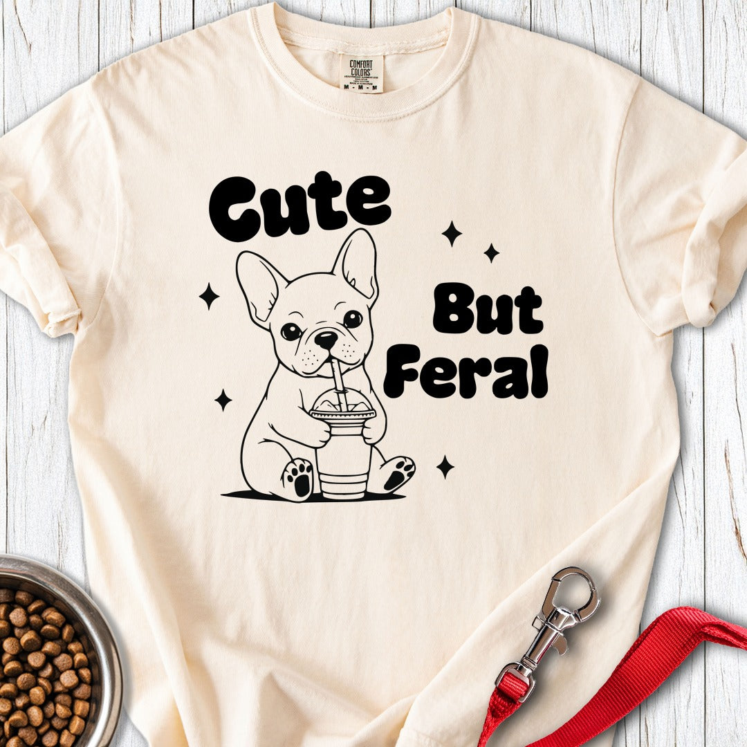 Cute but Feral French Bulldog Premium Tee Ivory