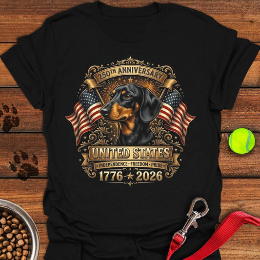 Dachshund 250 Years USA Black