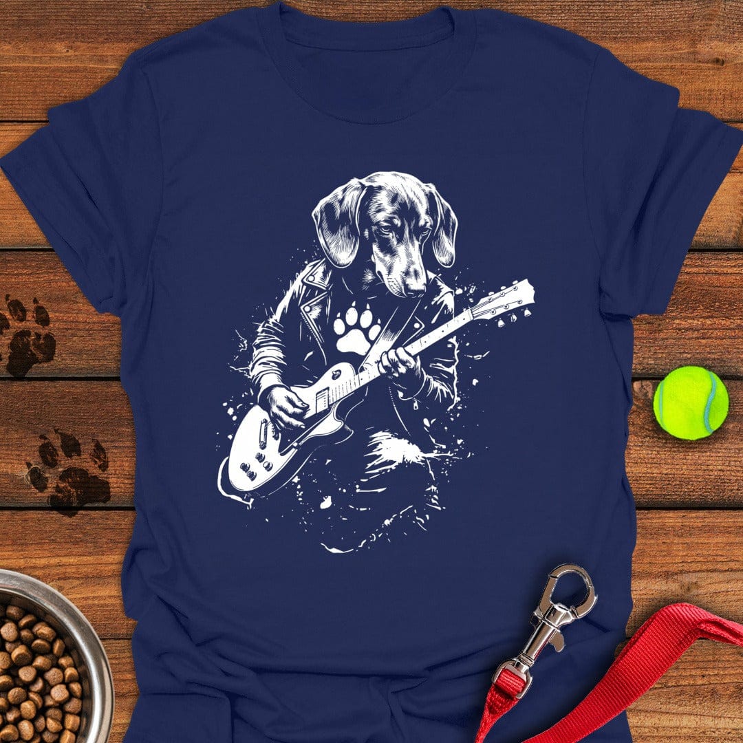 Dachshund Guitar Navy