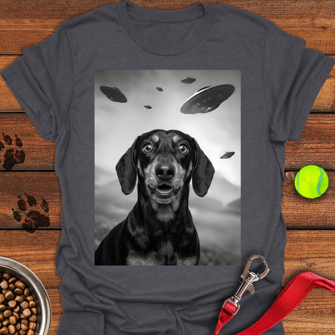 Dachshund UFO Dark Heather