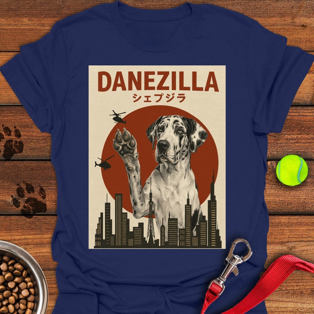 Danezilla Harlequin Great Dane Navy