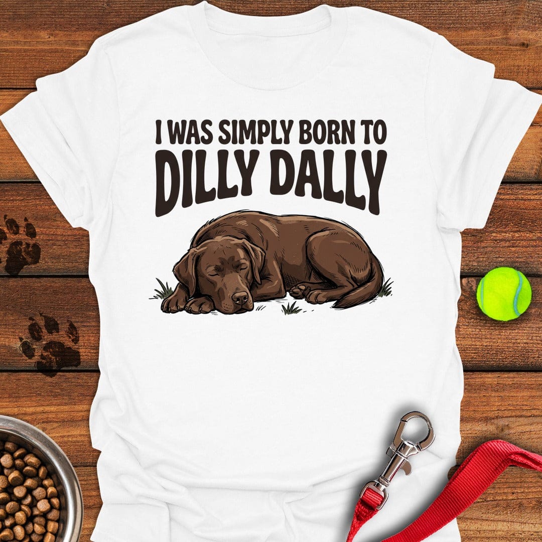 Dilly Dally Chocolate Lab White