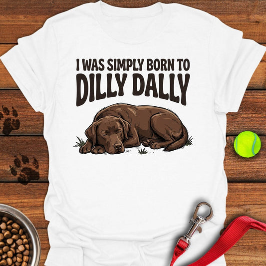 Dilly Dally Chocolate Lab White