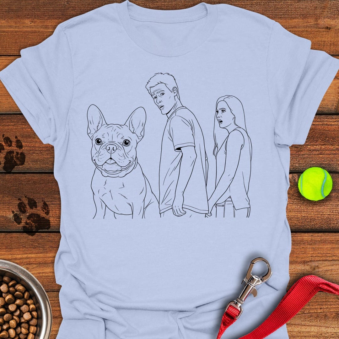 Distracted Boyfriend Frenchie Meme Light Blue