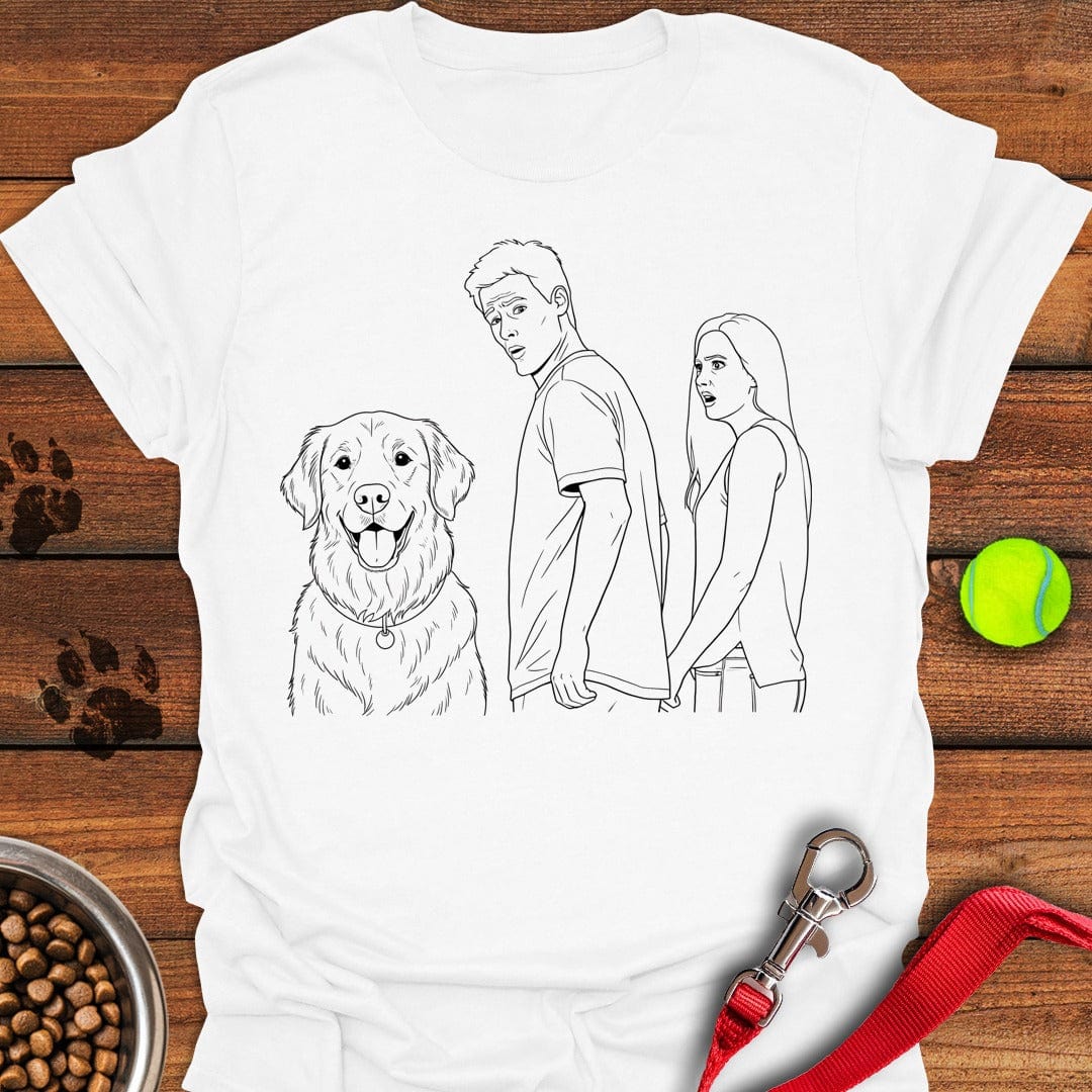 Distracted Boyfriend Golden Retriever Meme T-Shirt White