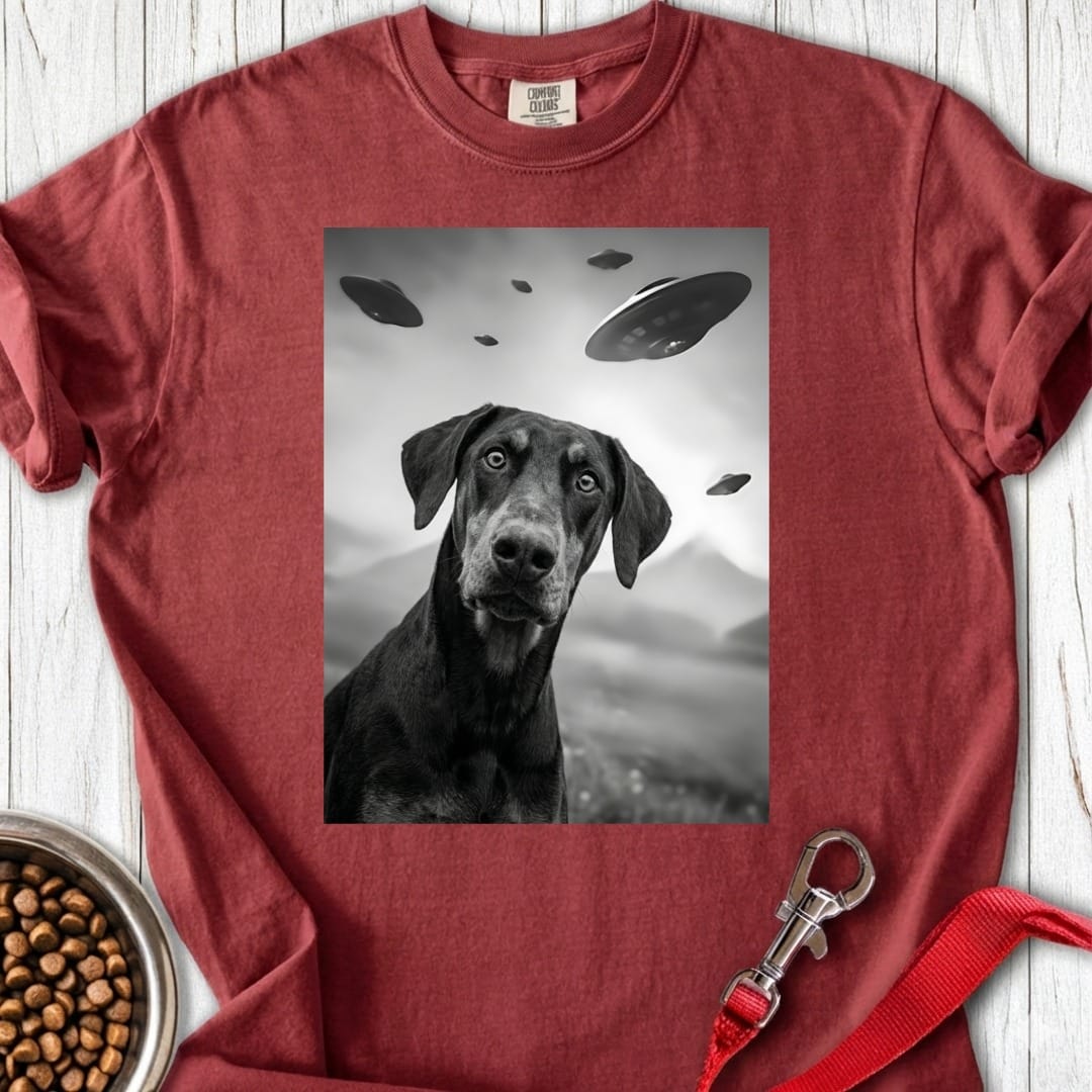 Dobermann Pinscher UFO Premium Tee Brick