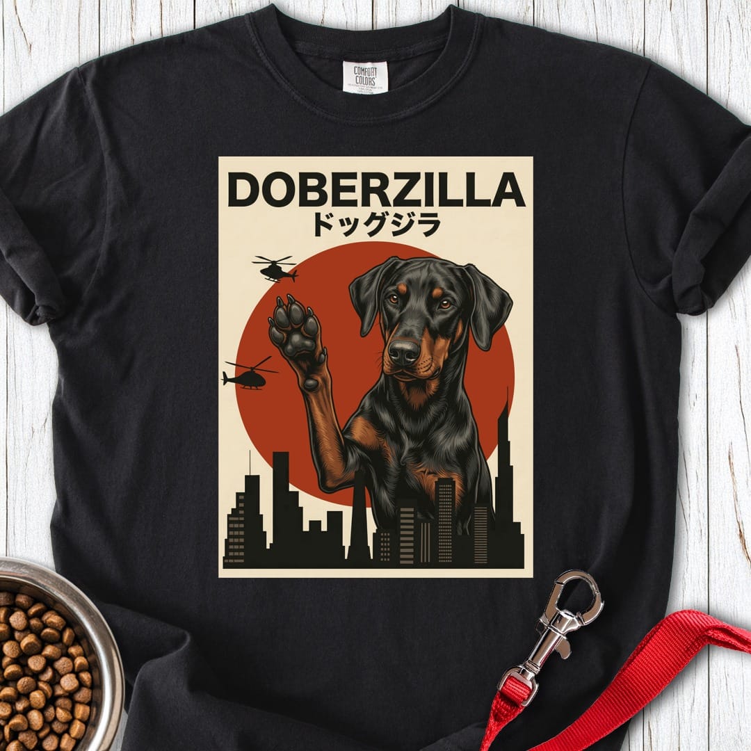 Doberzilla Dobermann Premium Tee Black