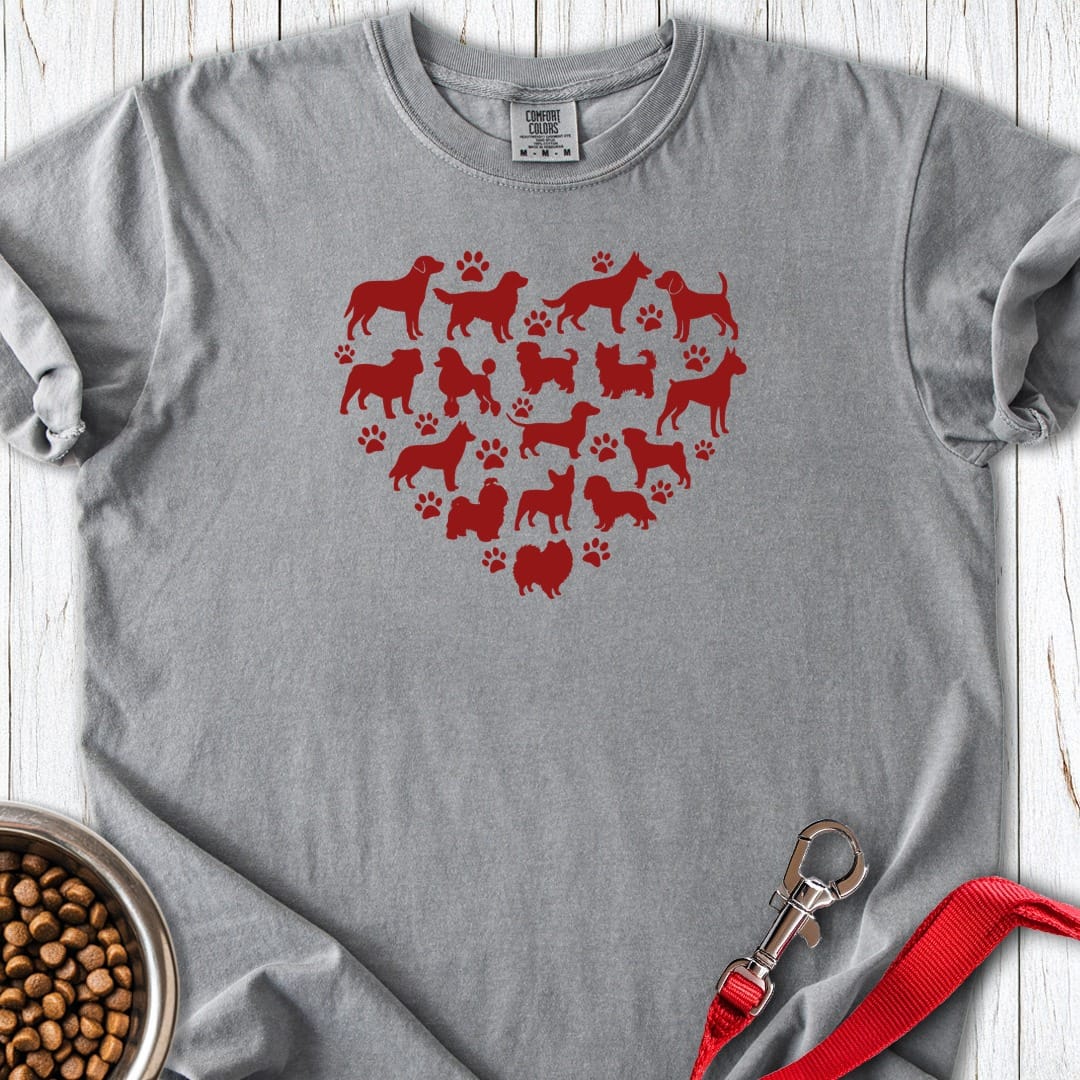 Dog Heart Premium Tee Grey