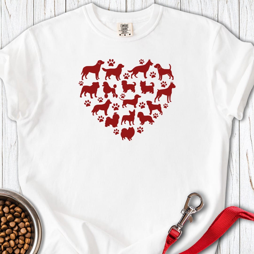 Dog Heart Premium Tee White