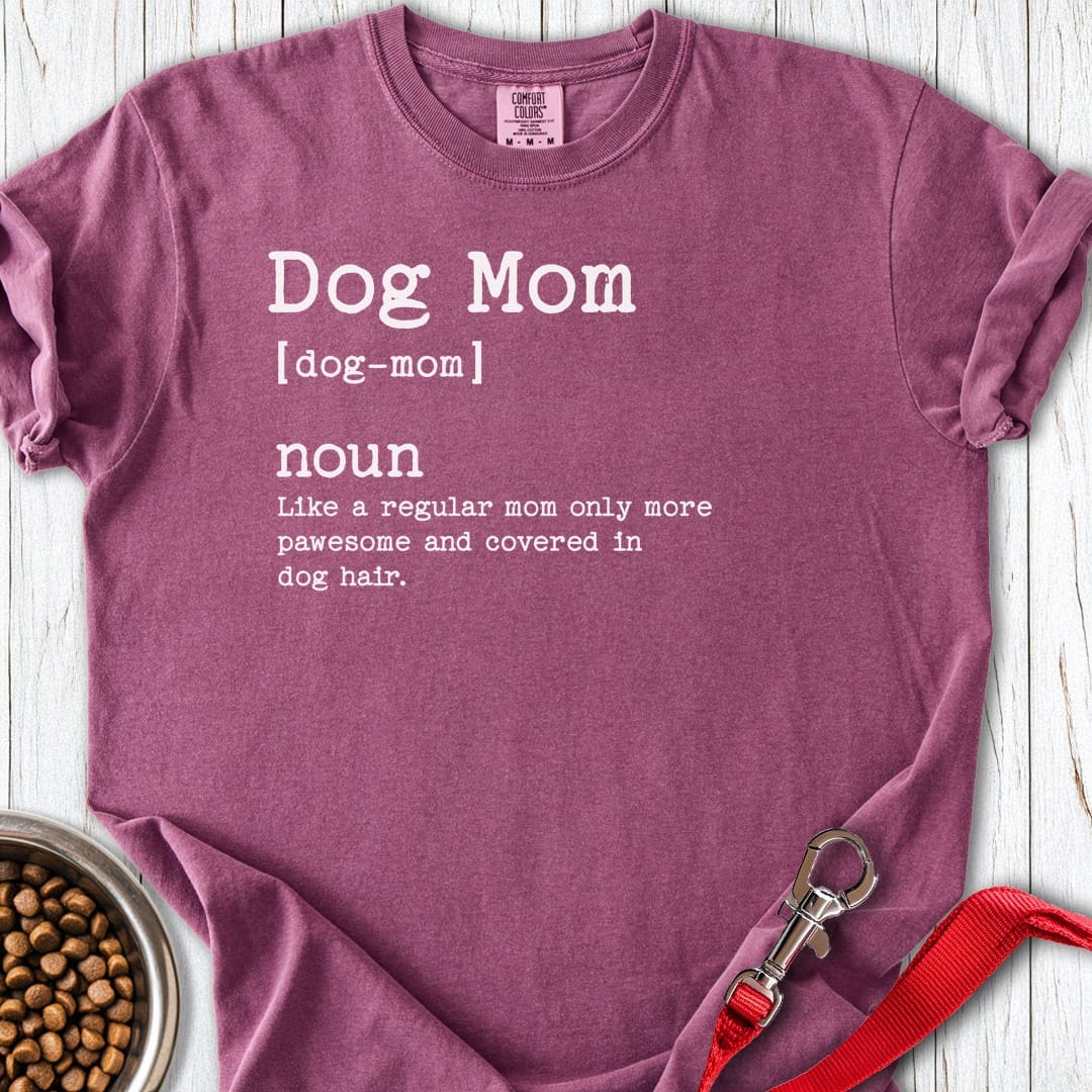 Dog Mom Dictionary Premium Tee Berry