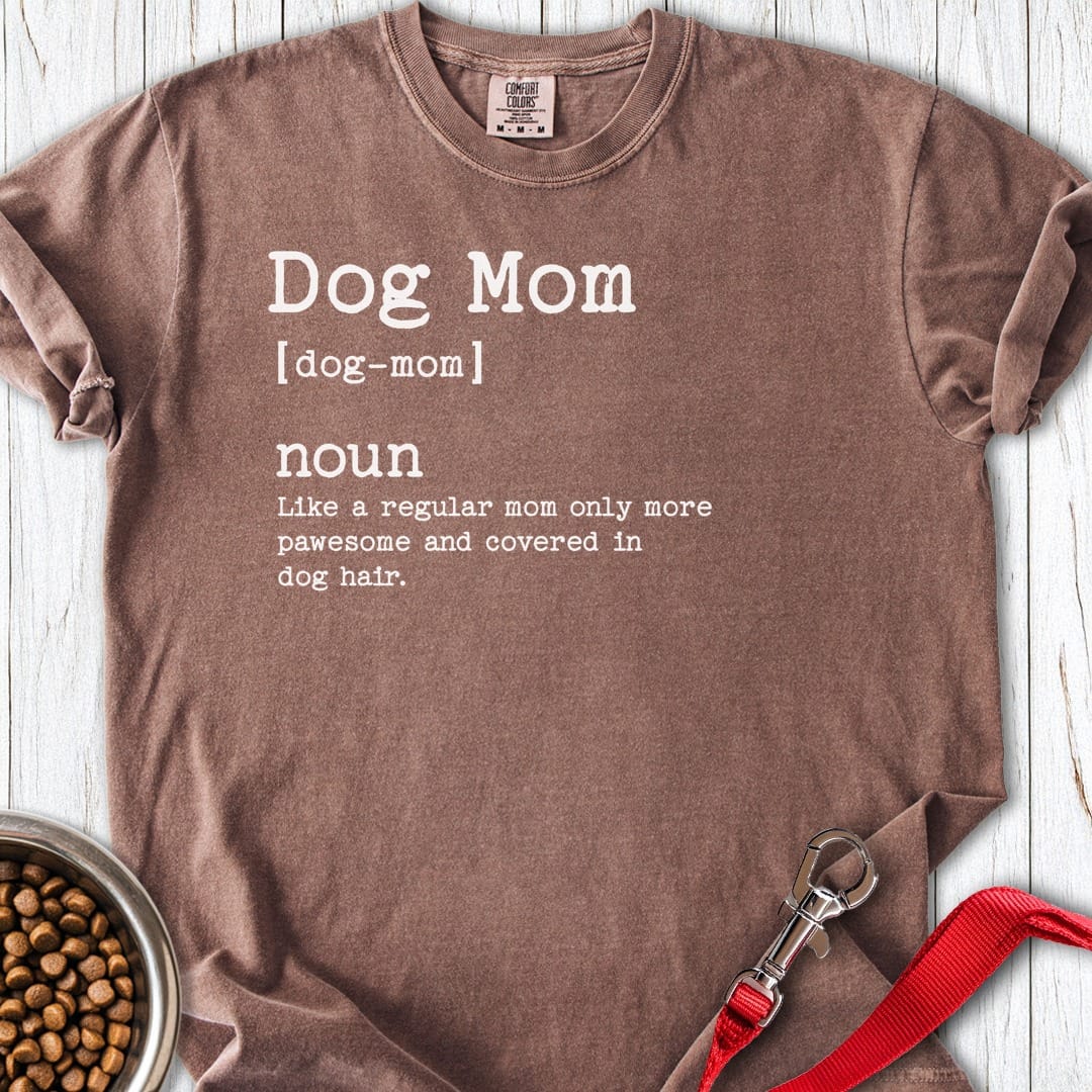 Dog Mom Dictionary Premium Tee Espresso