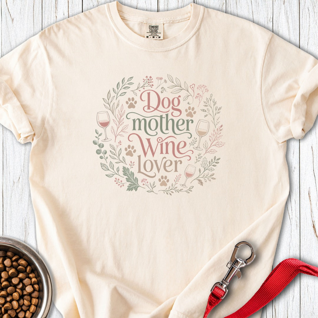 Dog Mother Wine Lover 1 Premium Tee Ivory