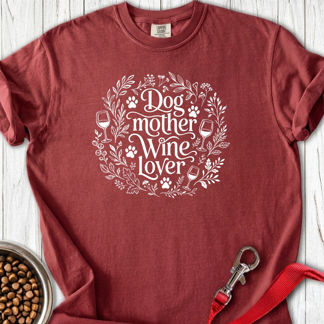 Dog Mother Wine Lover Premium Tee Brick