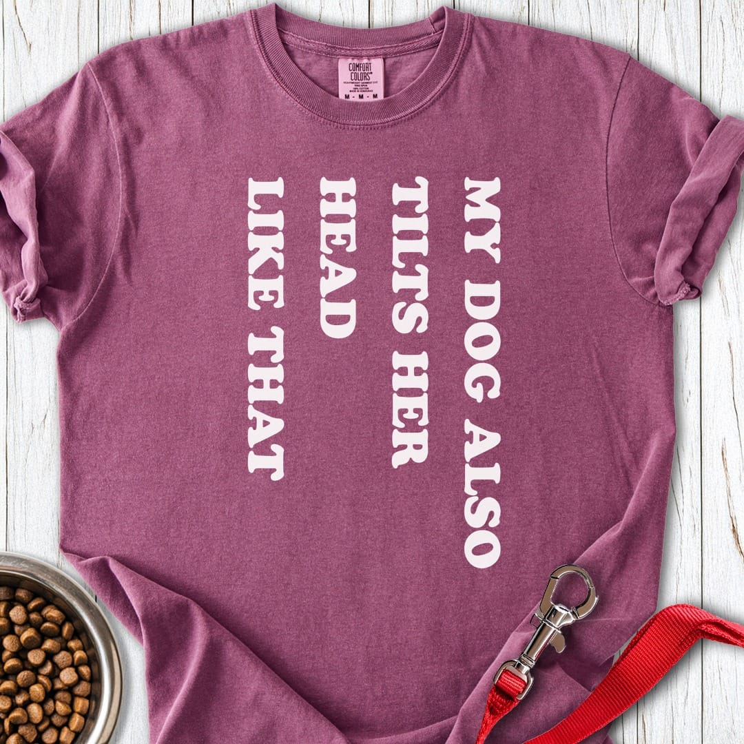 Dog Tilts Her Head Premium Tee Berry