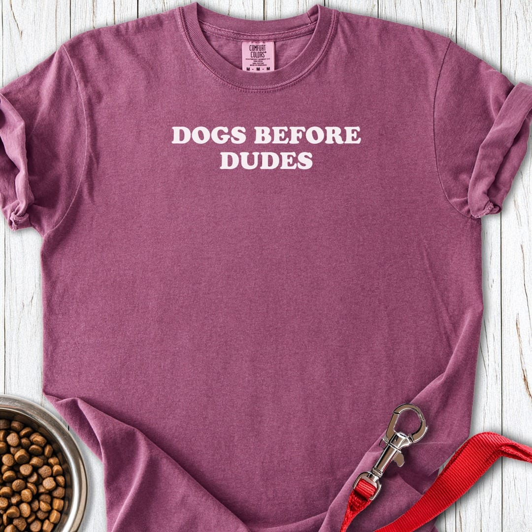 Dogs Before Dudes Premium Tee Berry