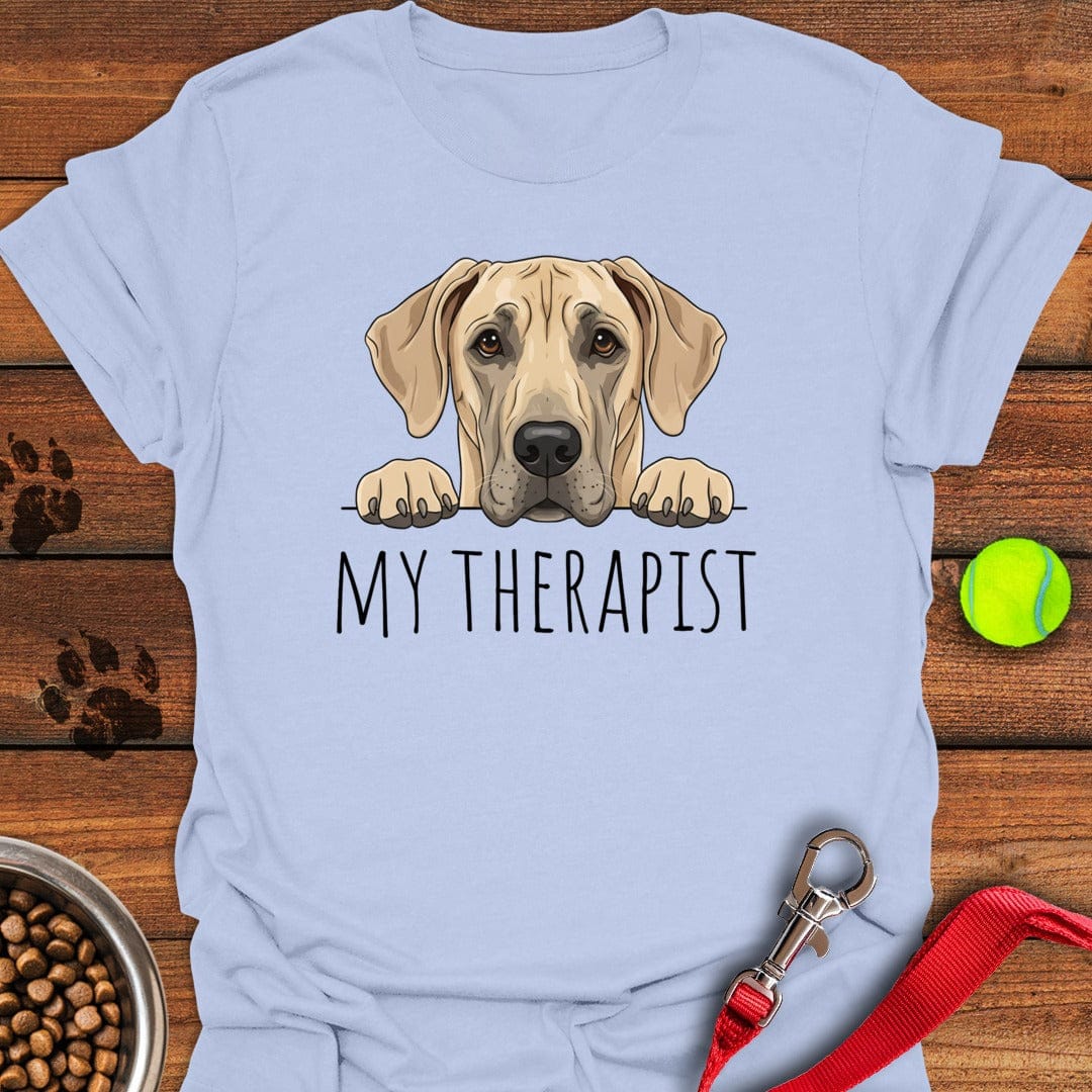 Fawn Great Dane My Therapist Light Blue