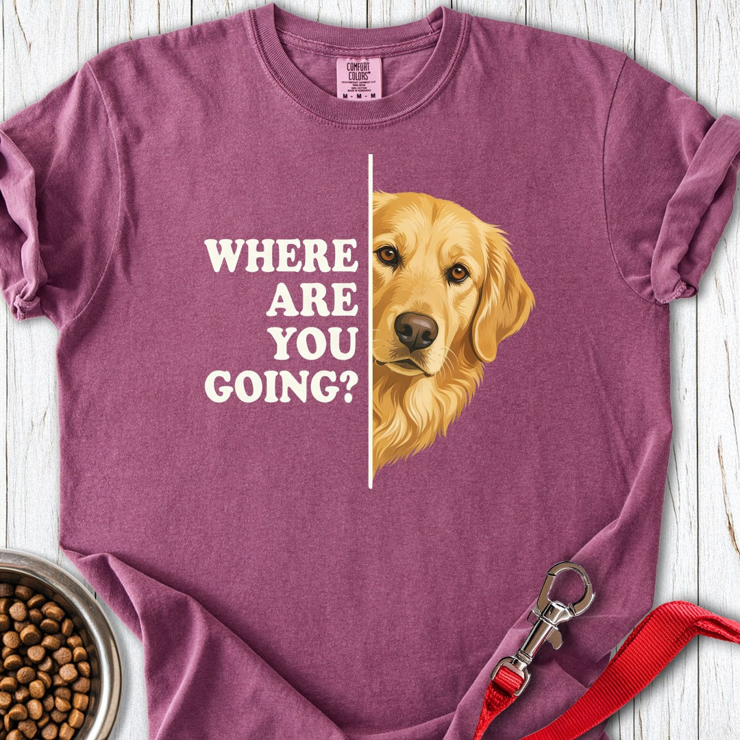 Following Golden Retriever Premium Tee Berry