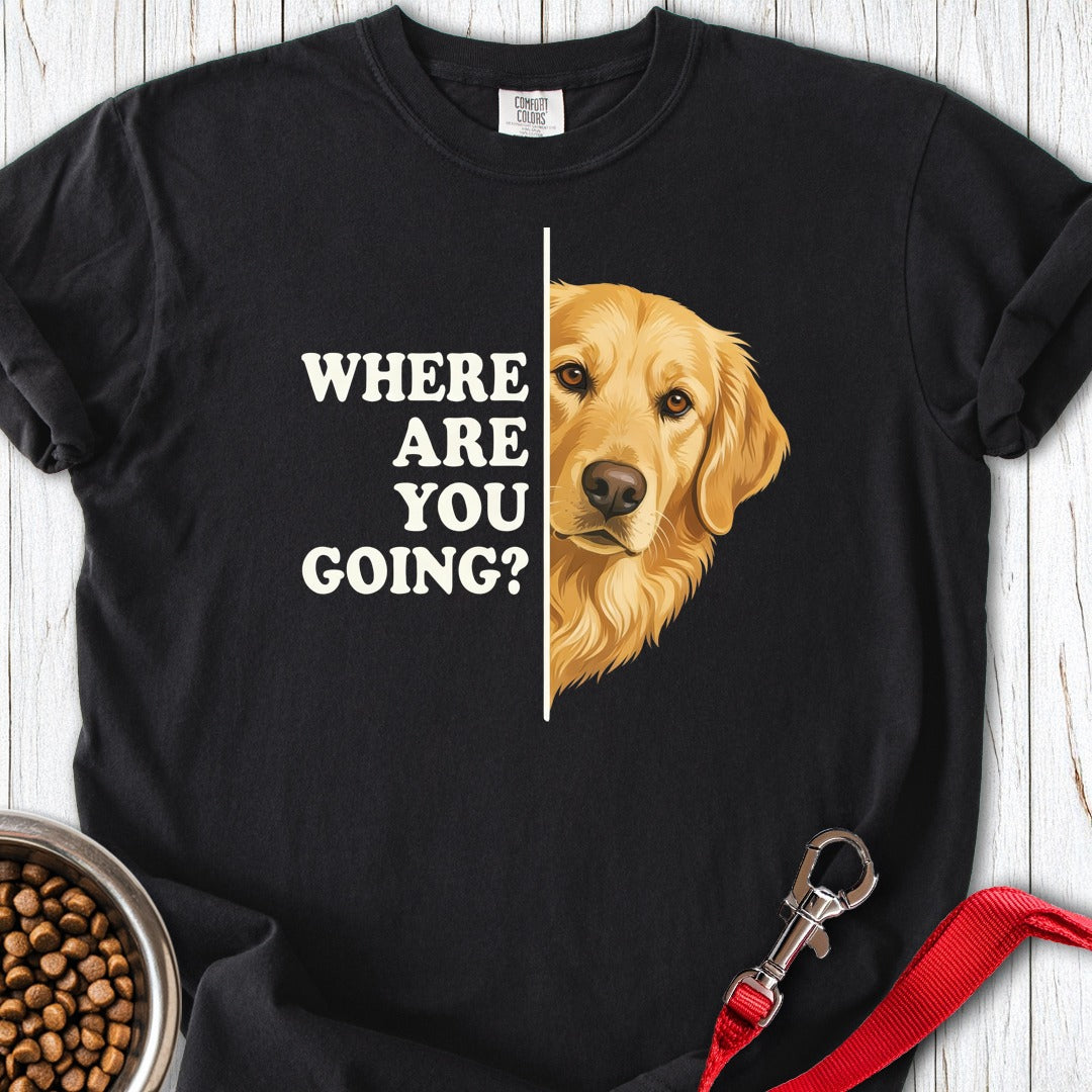 Following Golden Retriever Premium Tee Black