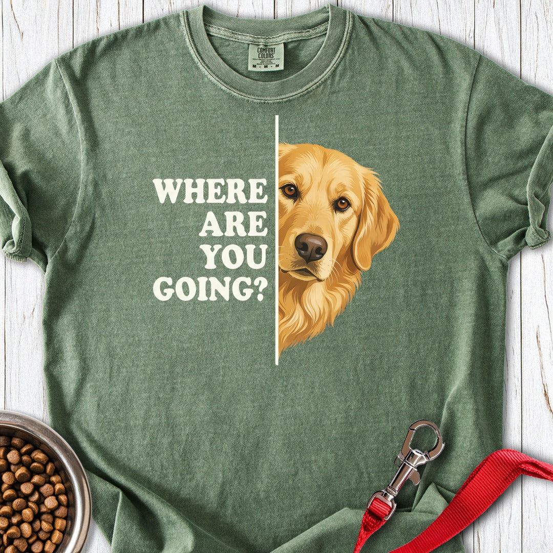 Following Golden Retriever Premium Tee Moss