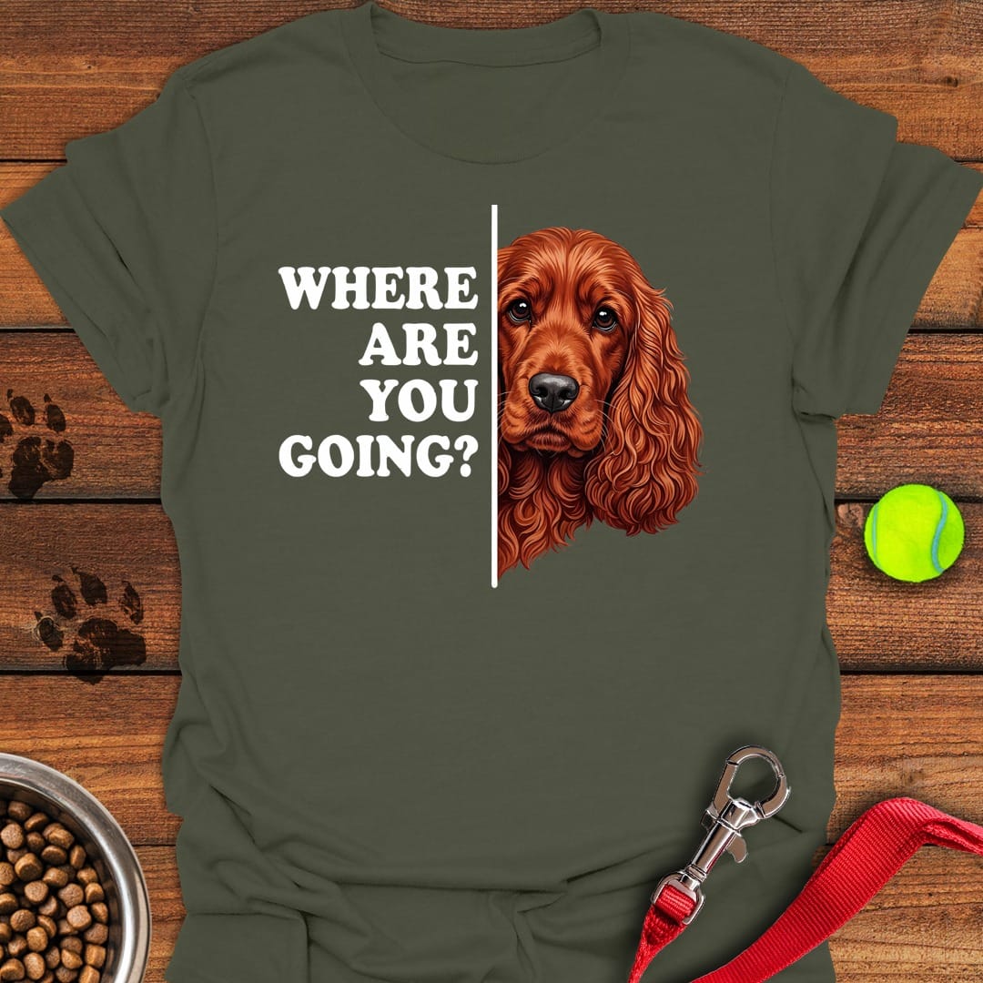 Following Red Cocker Spaniel Military Green