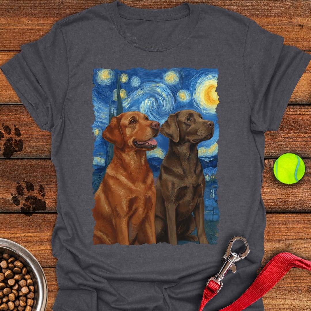 Fox Red & Chocolate Labrador Starry Night Dark Heather