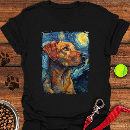 Fox Red Labrador Vincent van Gogh T-Shirt Black
