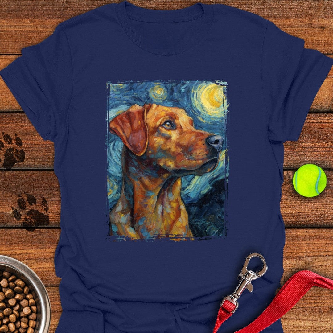 Fox Red Labrador Vincent van Gogh T-Shirt Navy