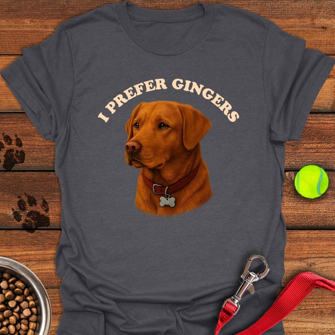 I Prefer Gingers Fox Red Labs T-Shirt Dark Heather