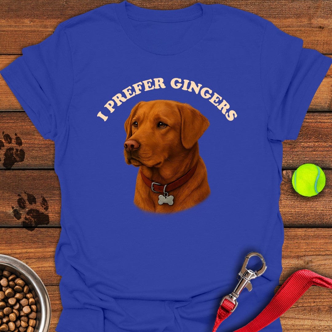 I Prefer Gingers Fox Red Labs T-Shirt Royal