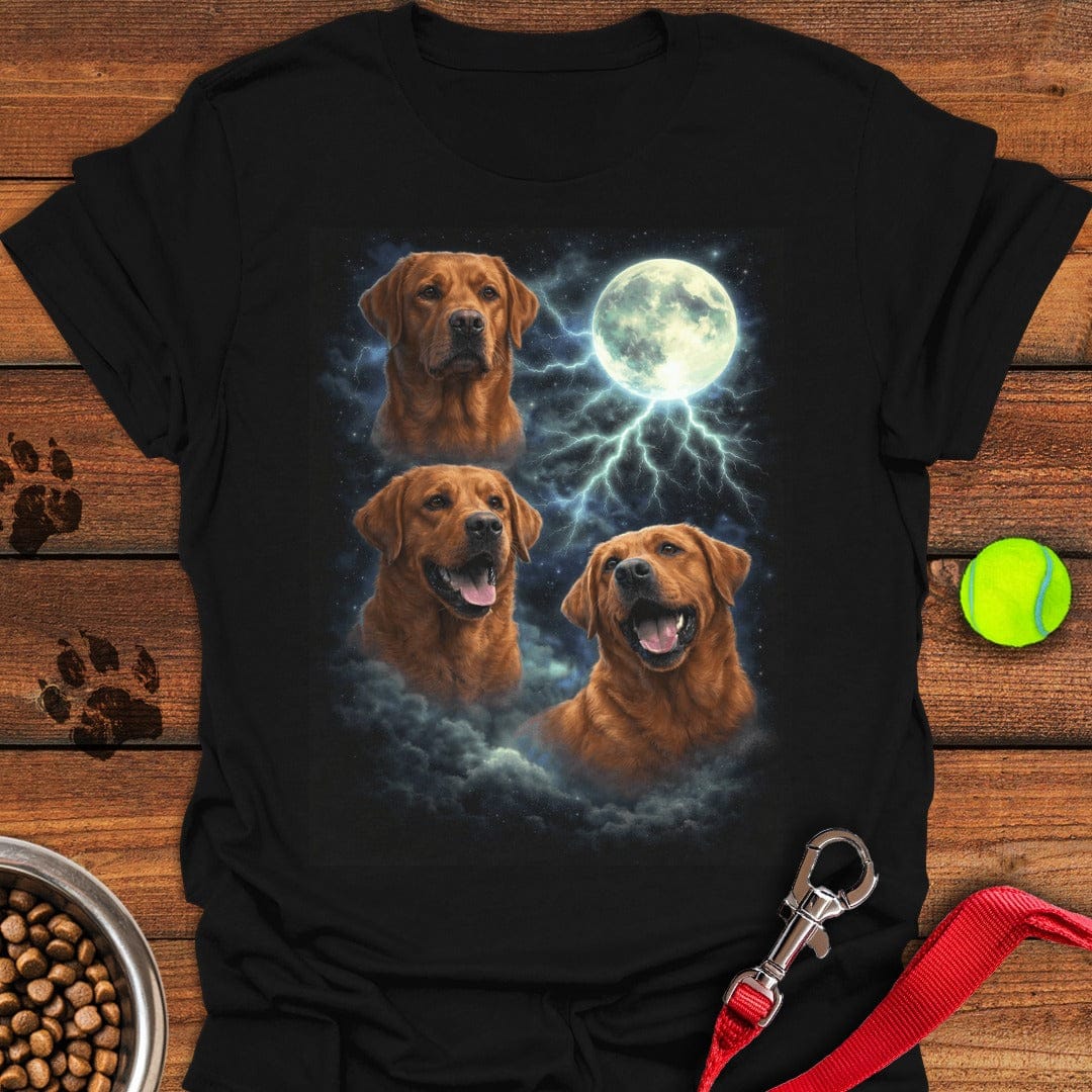 Fox Red Labrador Moon Retro Black