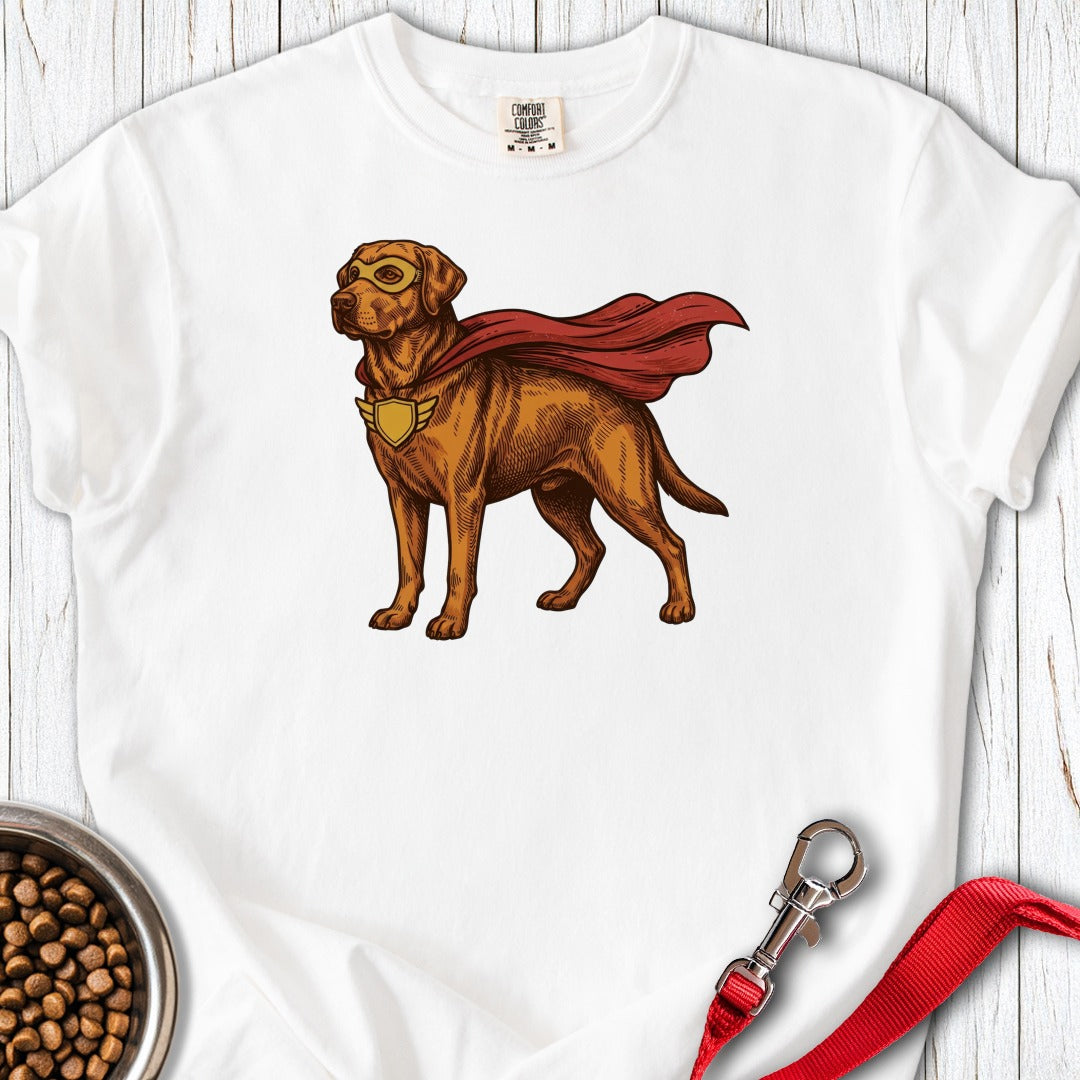 Fox Red Labrador Superhero Premium Tee White