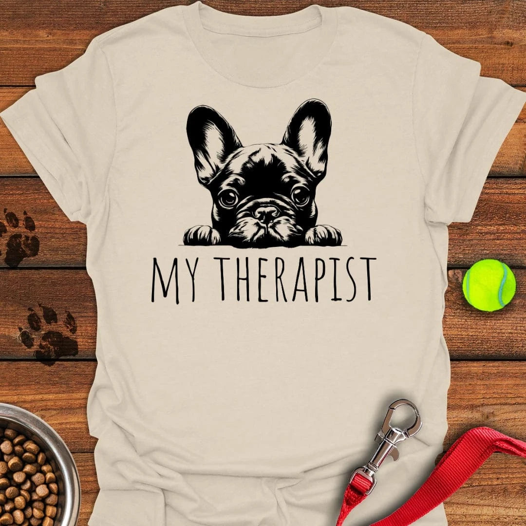 French Bulldog My Therapist T-Shirt Natural