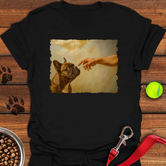 God Creates French Bulldog T-Shirt Black