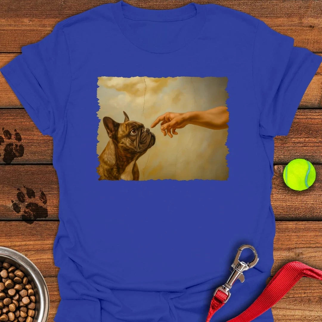 God Creates French Bulldog T-Shirt Royal