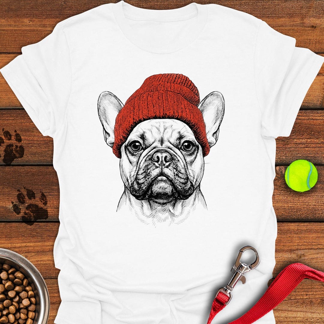 French Bulldog Beanie White