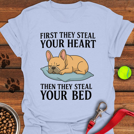 French Bulldog Bed Stealer Light Blue