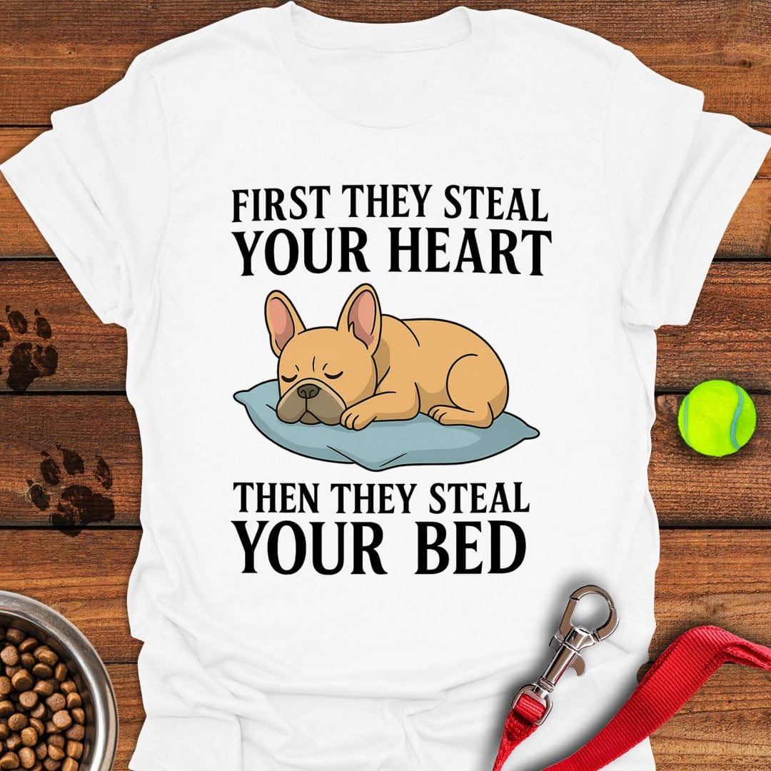 French Bulldog Bed Stealer White