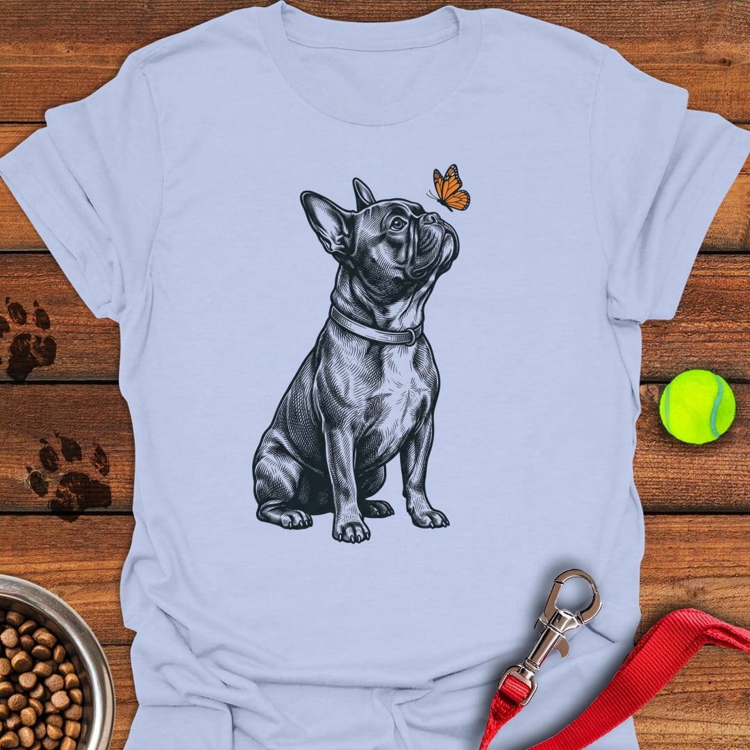 French Bulldog Butterfly Light Blue