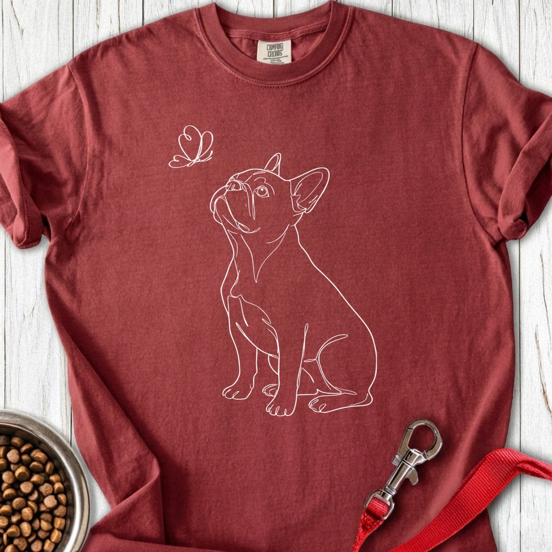 French Bulldog Butterfly Premium Tee Brick