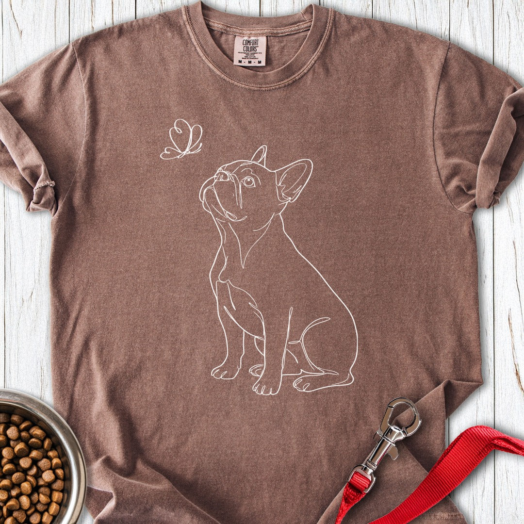 French Bulldog Butterfly Premium Tee Espresso