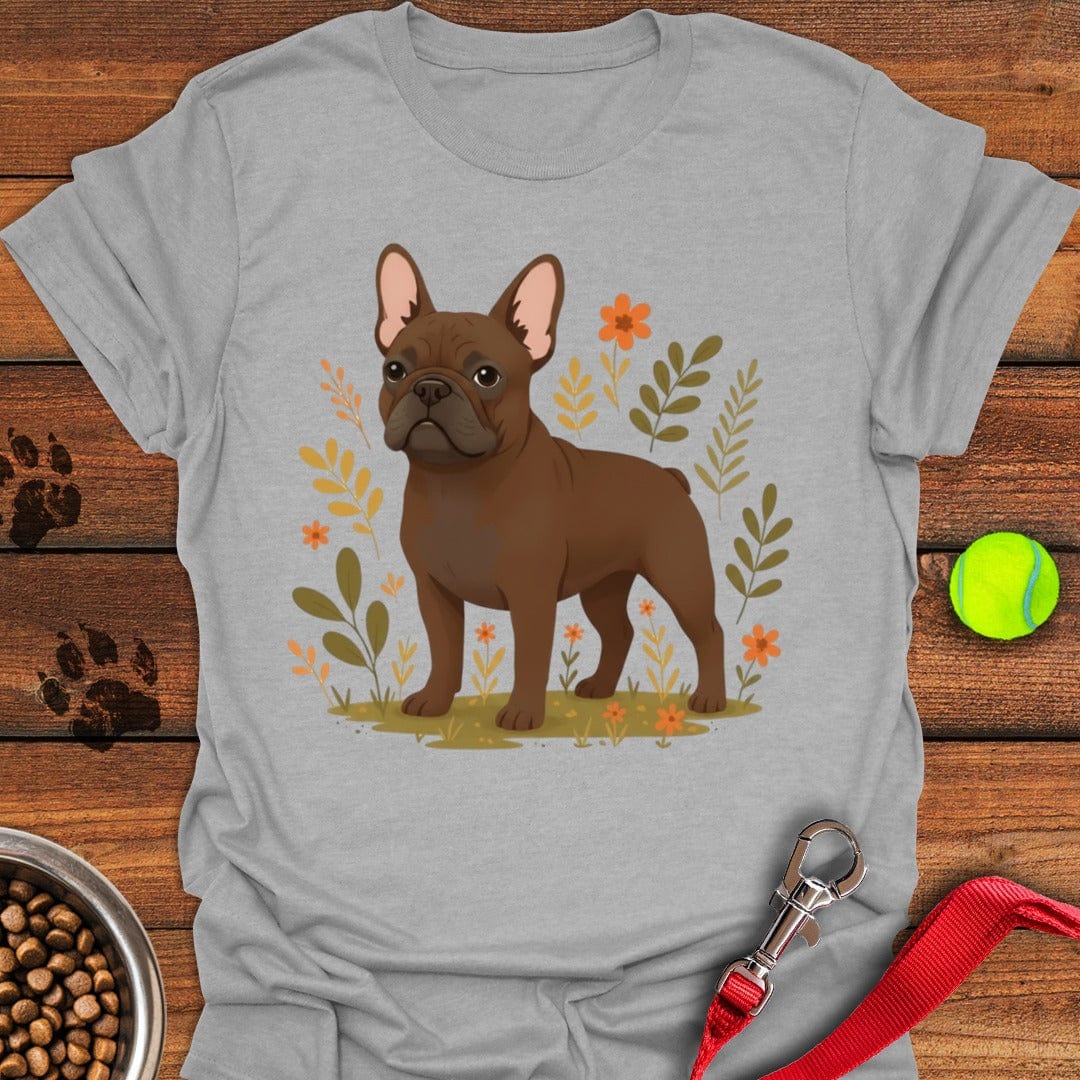 French Bulldog Chocolate Coat Flower Sport Grey