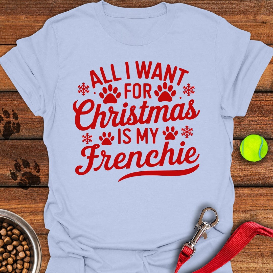 French Bulldog Christmas Light Blue