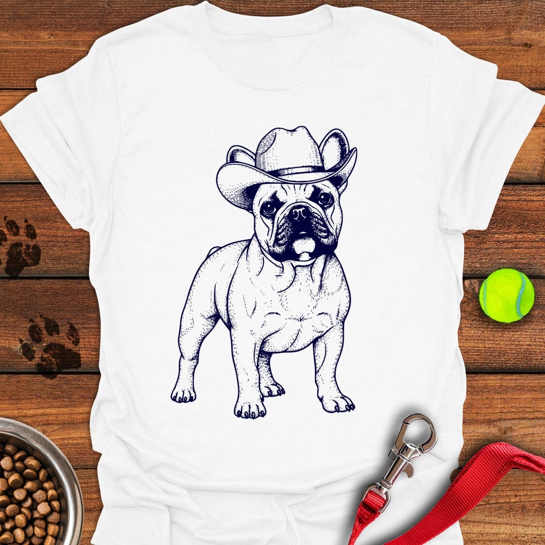 French Bulldog Cowboy White