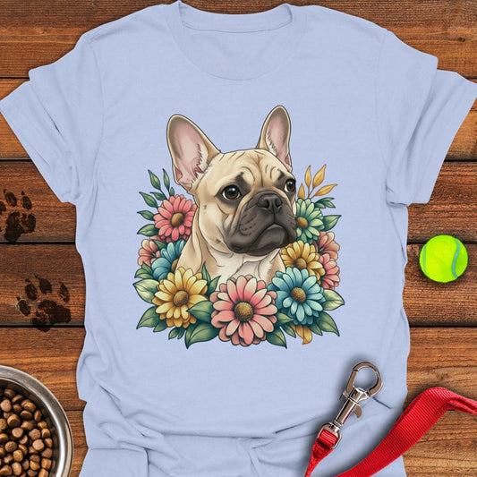 French Bulldog Flower Light Blue