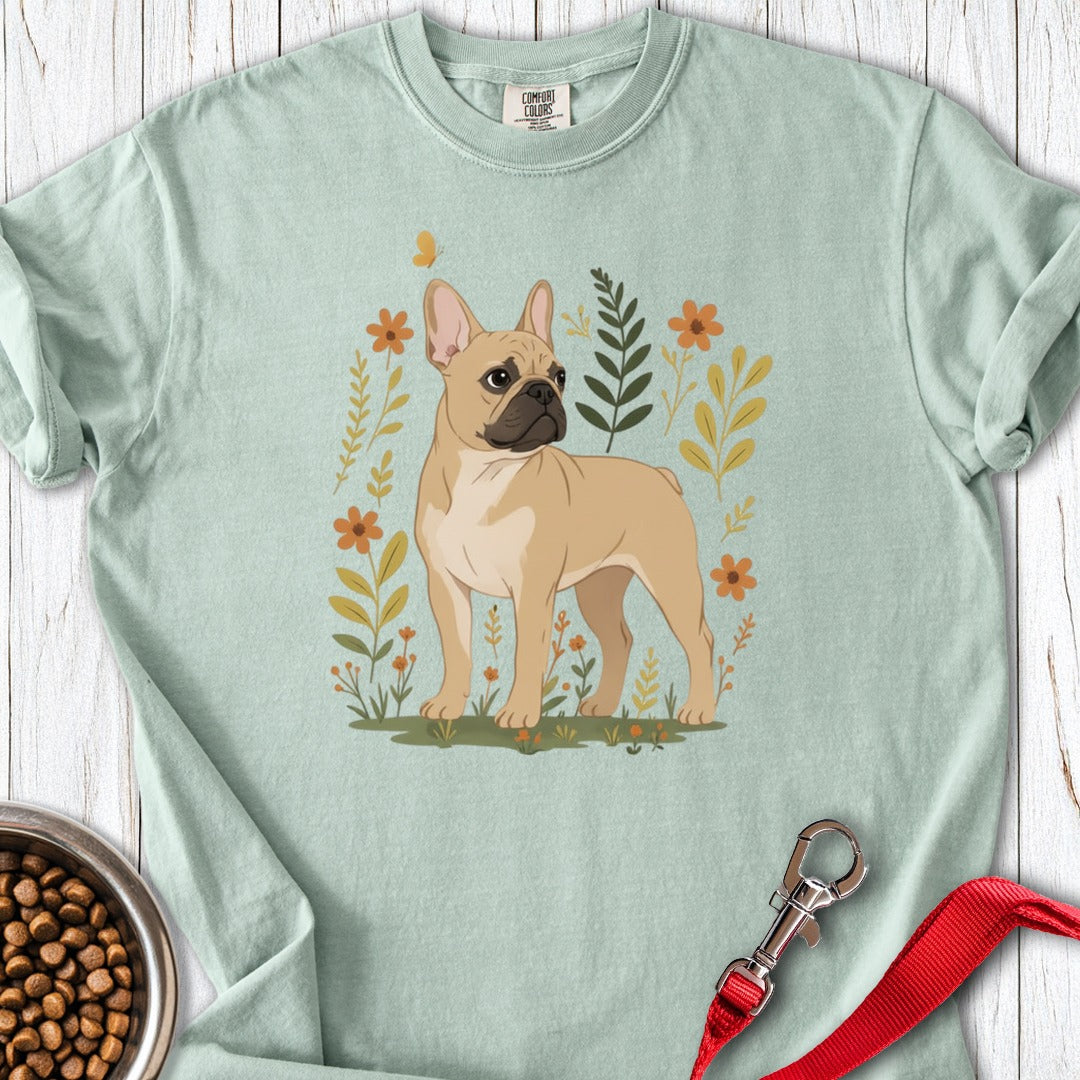 French Bulldog Flowers Premium Tee Bay